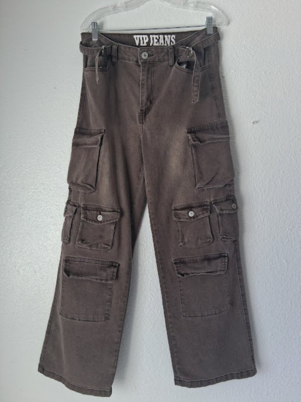 V.I.P. women's size 13/31 brown cargo Jeans